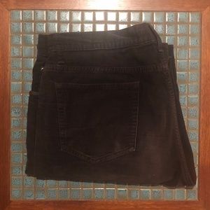 J. Crew Relaxed Cordoroy Pants Dark Burgundy 34x34